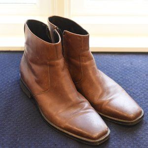 Brown Leather Ankle Boots Kenneth Cole 11